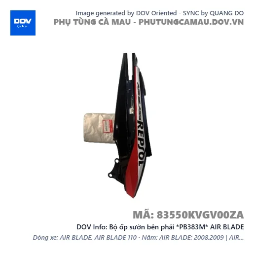 Bộ ốp sườn bên phải *PB383M* AIR BLADE — 83550KVGV00ZA