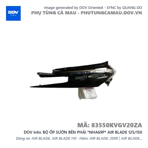 BỘ ỐP SƯỜN BÊN PHẢI *NHA69P* AIR BLADE 125/150 — 83550KVGV20ZA