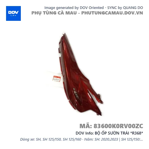 BỘ ỐP SƯỜN TRÁI *R368*  — 83600K0RV00ZC
