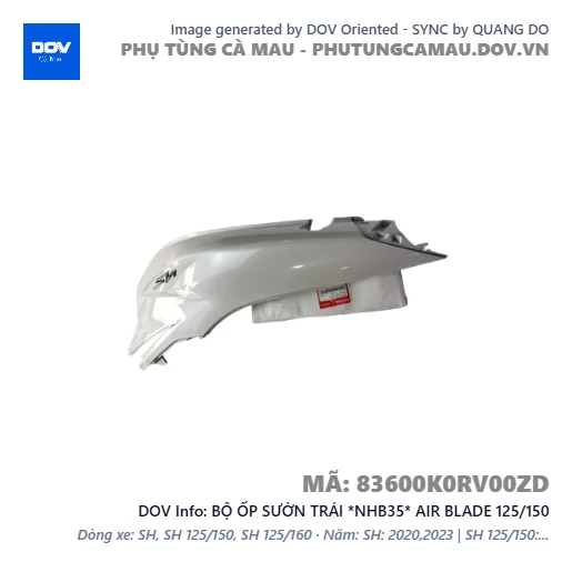 BỘ ỐP SƯỜN TRÁI *NHB35* AIR BLADE 125/150 — 83600K0RV00ZD