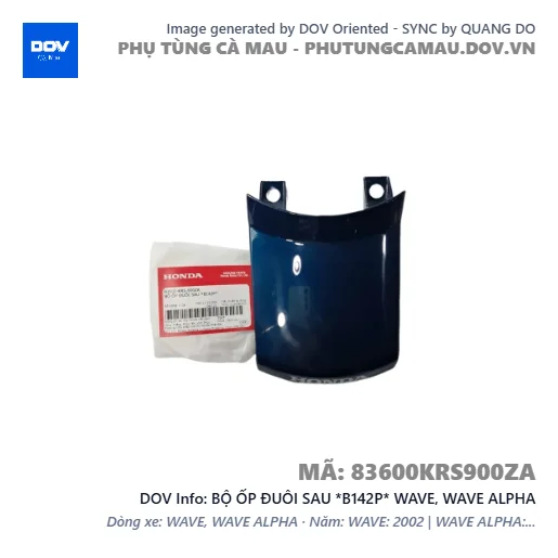 BỘ ỐP ĐUÔI SAU *B142P* WAVE, WAVE ALPHA — 83600KRS900ZA