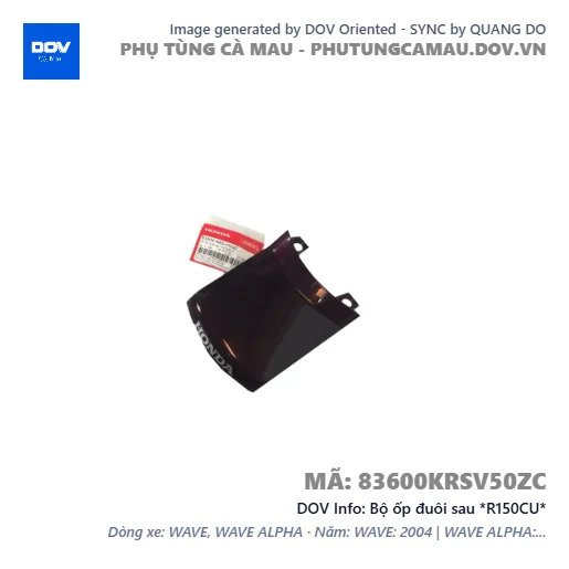 Bộ ốp đuôi sau *R150CU* — 83600KRSV50ZC