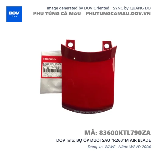 BỘ ỐP ĐUÔI SAU *R263*M AIR BLADE — 83600KTL790ZA