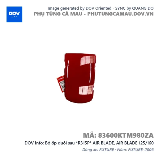 Bộ ốp đuôi sau *R315P* AIR BLADE, AIR BLADE 125/160 — 83600KTM980ZA