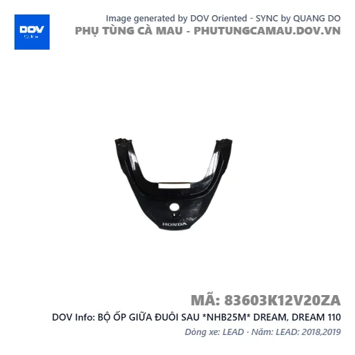 BỘ ỐP GIỮA ĐUÔI SAU *NHB25M* DREAM, DREAM 110 — 83603K12V20ZA