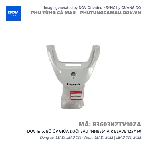 BỘ ỐP GIỮA ĐUÔI SAU *NHB35* AIR BLADE 125/160 — 83603K2TV10ZA