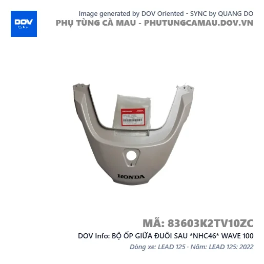 BỘ ỐP GIỮA ĐUÔI SAU *NHC46* WAVE 100 — 83603K2TV10ZC