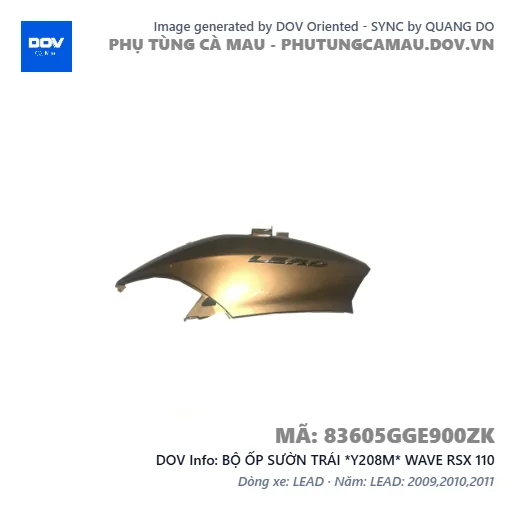 BỘ ỐP SƯỜN TRÁI *Y208M* WAVE RSX 110 — 83605GGE900ZK