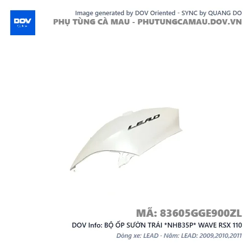BỘ ỐP SƯỜN TRÁI *NHB35P* WAVE RSX 110 — 83605GGE900ZL