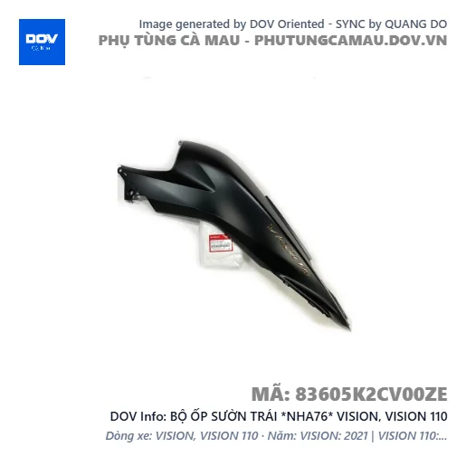 BỘ ỐP SƯỜN TRÁI *NHA76* VISION, VISION 110 — 83605K2CV00ZE