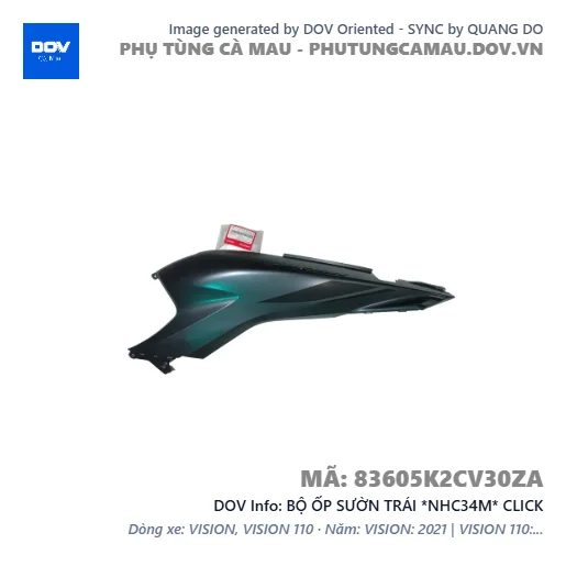 BỘ ỐP SƯỜN TRÁI *NHC34M* CLICK — 83605K2CV30ZA