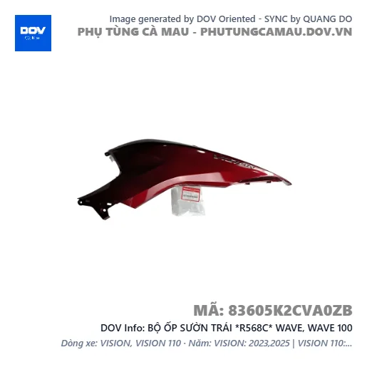 BỘ ỐP SƯỜN TRÁI *R568C* WAVE, WAVE 100 — 83605K2CVA0ZB