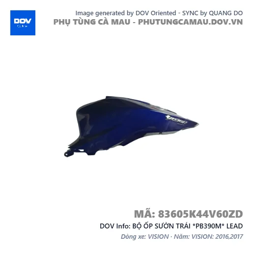 BỘ ỐP SƯỜN TRÁI *PB390M* LEAD — 83605K44V60ZD