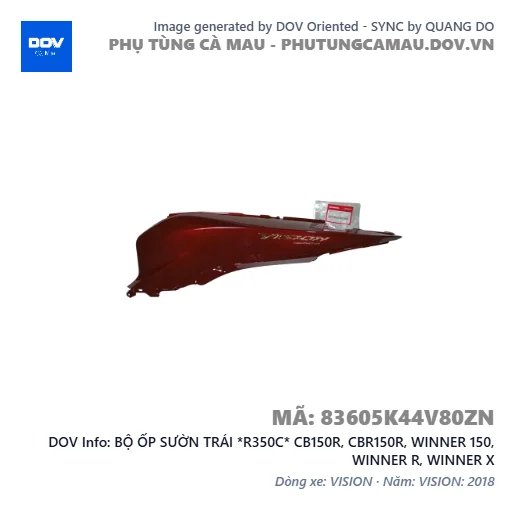 BỘ ỐP SƯỜN TRÁI *R350C* CB150R, CBR150R, WINNER 150, WINNER R, WINNER X — 83605K44V80ZN