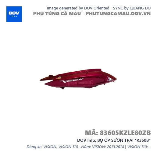 BỘ ỐP SƯỜN TRÁI *R350B*  — 83605KZLE80ZB