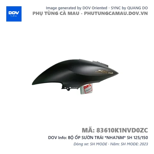 BỘ ỐP SƯỜN TRÁI *NHA76M* SH 125/150 — 83610K1NVD0ZC