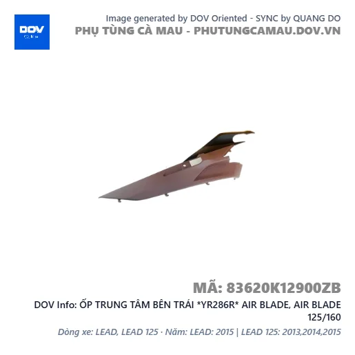 ỐP TRUNG TÂM BÊN TRÁI *YR286R* AIR BLADE, AIR BLADE 125/160 — 83620K12900ZB