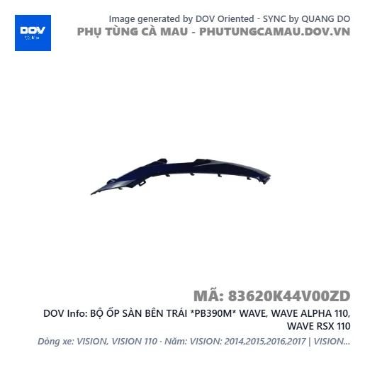 BỘ ỐP SÀN BÊN TRÁI *PB390M* WAVE, WAVE ALPHA 110, WAVE RSX 110 — 83620K44V00ZD