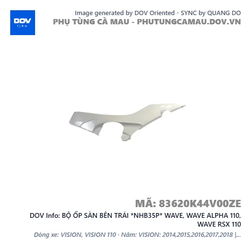 BỘ ỐP SÀN BÊN TRÁI *NHB35P* WAVE, WAVE ALPHA 110, WAVE RSX 110 — 83620K44V00ZE