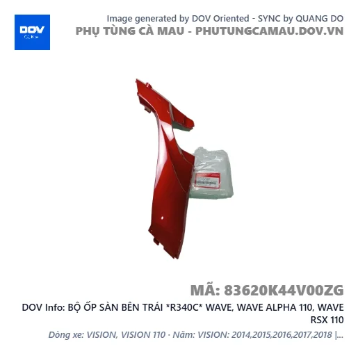 BỘ ỐP SÀN BÊN TRÁI *R340C* WAVE, WAVE ALPHA 110, WAVE RSX 110 — 83620K44V00ZG