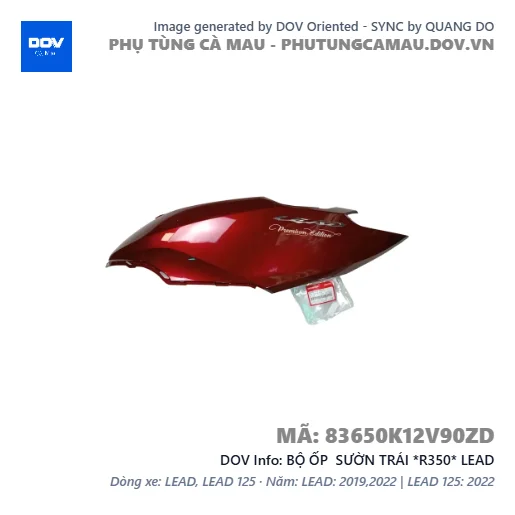 BỘ ỐP  SƯỜN TRÁI *R350* LEAD — 83650K12V90ZD