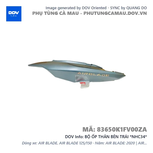 BỘ ỐP THÂN BÊN TRÁI *NHC34*  — 83650K1FV00ZA