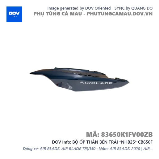 BỘ ỐP THÂN BÊN TRÁI *NHB25* CB650F — 83650K1FV00ZB