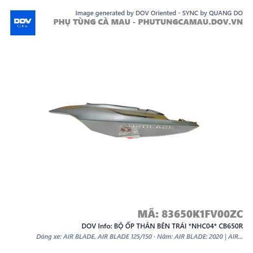 BỘ ỐP THÂN BÊN TRÁI *NHC04* CB650R — 83650K1FV00ZC