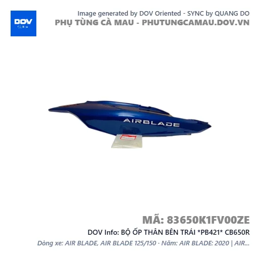 BỘ ỐP THÂN BÊN TRÁI *PB421* CB650R — 83650K1FV00ZE
