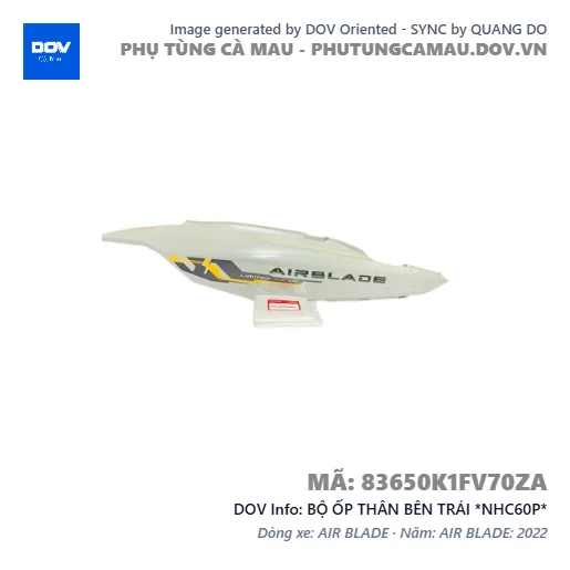 BỘ ỐP THÂN BÊN TRÁI *NHC60P*  — 83650K1FV70ZA
