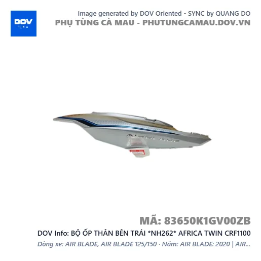 BỘ ỐP THÂN BÊN TRÁI *NH262* AFRICA TWIN CRF1100 — 83650K1GV00ZB