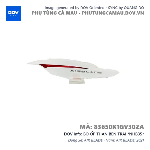 BỘ ỐP THÂN BÊN TRÁI *NHB35*  — 83650K1GV30ZA