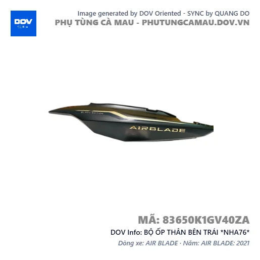 BỘ ỐP THÂN BÊN TRÁI *NHA76*  — 83650K1GV40ZA
