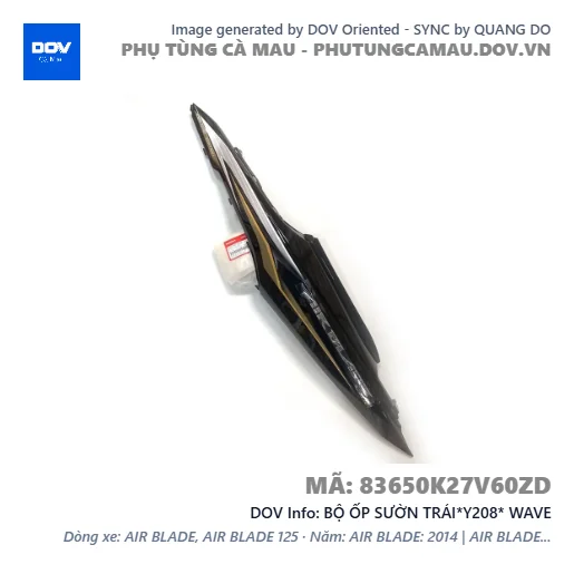 BỘ ỐP SƯỜN TRÁI*Y208* WAVE — 83650K27V60ZD