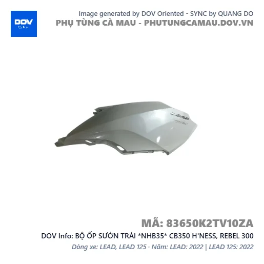 BỘ ỐP SƯỜN TRÁI *NHB35* CB350 H'NESS, REBEL 300 — 83650K2TV10ZA