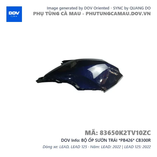 BỘ ỐP SƯỜN TRÁI *PB426* CB300R — 83650K2TV10ZC