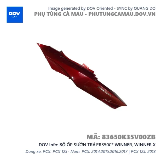 BỘ ỐP SƯỜN TRÁI*R350C* WINNER, WINNER X — 83650K35V00ZB