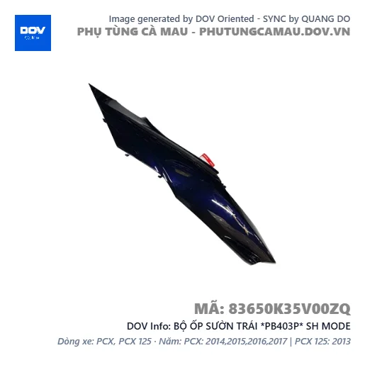 BỘ ỐP SƯỜN TRÁI *PB403P* SH MODE — 83650K35V00ZQ