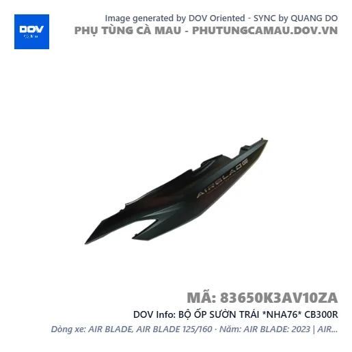 BỘ ỐP SƯỜN TRÁI *NHA76* CB300R — 83650K3AV10ZA