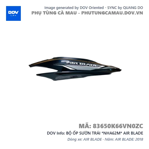 BỘ ỐP SƯỜN TRÁI *NHA62M* AIR BLADE — 83650K66VN0ZC