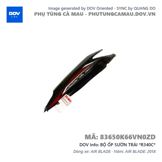 BỘ ỐP SƯỜN TRÁI *R340C*  — 83650K66VN0ZD