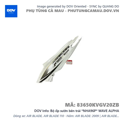 Bộ ốp sườn bên trái *NHA96P* WAVE ALPHA — 83650KVGV20ZB