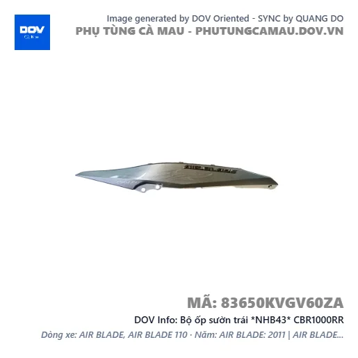 Bộ ốp sườn trái *NHB43* CBR1000RR — 83650KVGV60ZA