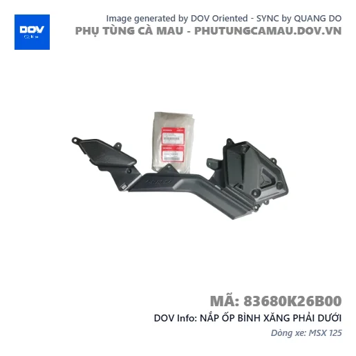 NẮP ỐP BÌNH XĂNG PHẢI DƯỚI  — 83680K26B00
