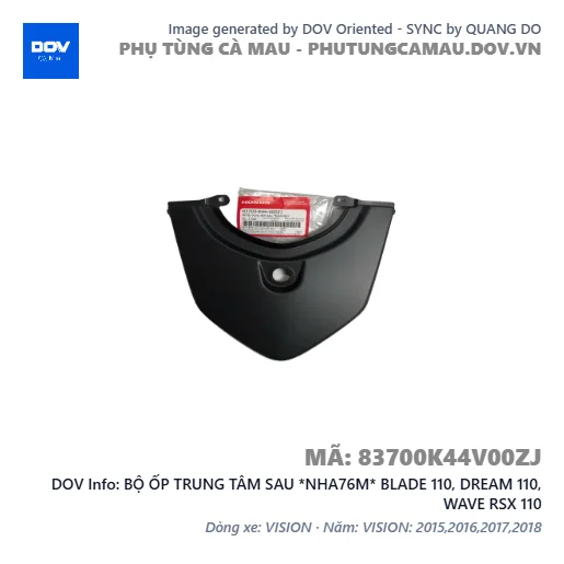 BỘ ỐP TRUNG TÂM SAU *NHA76M* BLADE 110, DREAM 110, WAVE RSX 110 — 83700K44V00ZJ