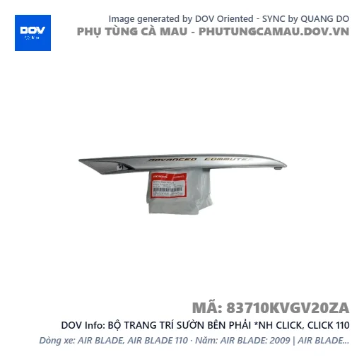 BỘ TRANG TRÍ SƯỜN BÊN PHẢI *NH CLICK, CLICK 110 — 83710KVGV20ZA