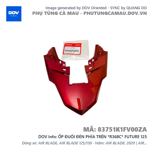 ỐP ĐUÔI ĐÈN PHÍA TRÊN *R368C* FUTURE 125 — 83751K1FV00ZA