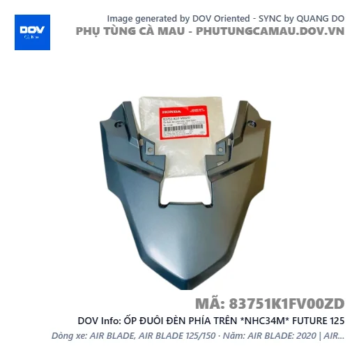 ỐP ĐUÔI ĐÈN PHÍA TRÊN *NHC34M* FUTURE 125 — 83751K1FV00ZD
