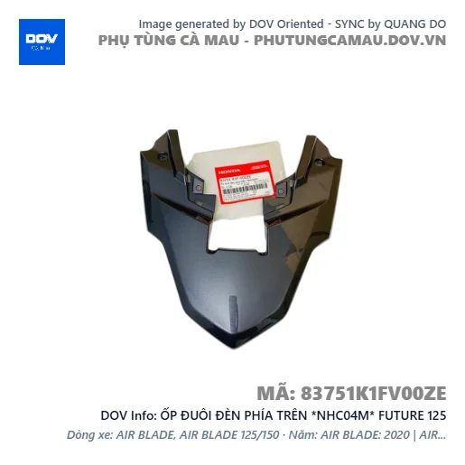 ỐP ĐUÔI ĐÈN PHÍA TRÊN *NHC04M* FUTURE 125 — 83751K1FV00ZE
