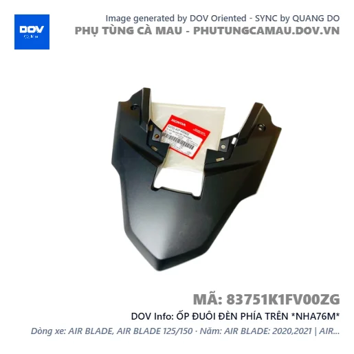 ỐP ĐUÔI ĐÈN PHÍA TRÊN *NHA76M* — 83751K1FV00ZG